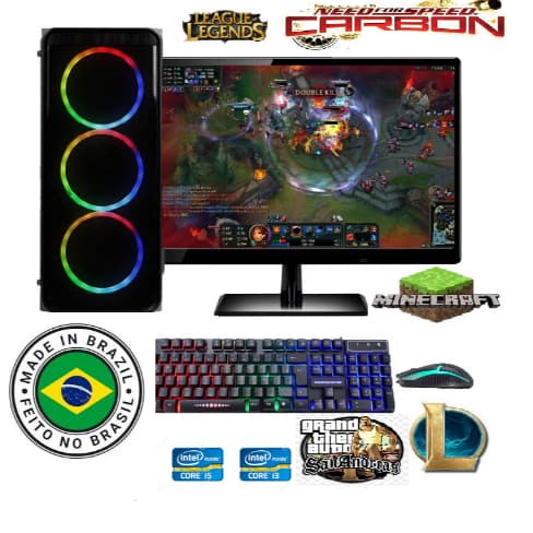 computador i3 8g barato ssd128gb+hd500g monitor 19' estudos word cs lol mine et2 gta5 offline Roblox