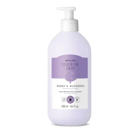 Loção Hidratante Desodorante Corporal Cuide-se Bem Rosa e Algodão 400ml