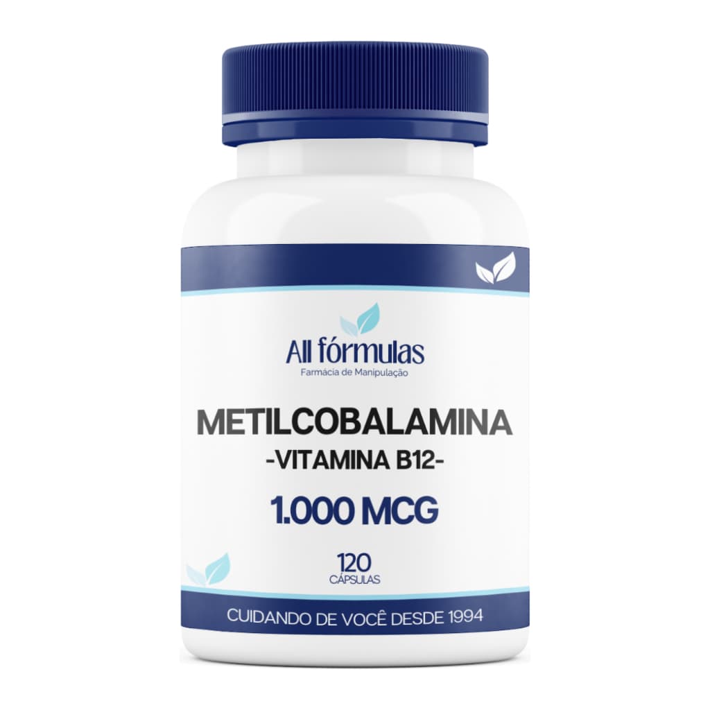 Vitamina B12 Metilcobalamina 1.000mcg - 120 Cápsulas
