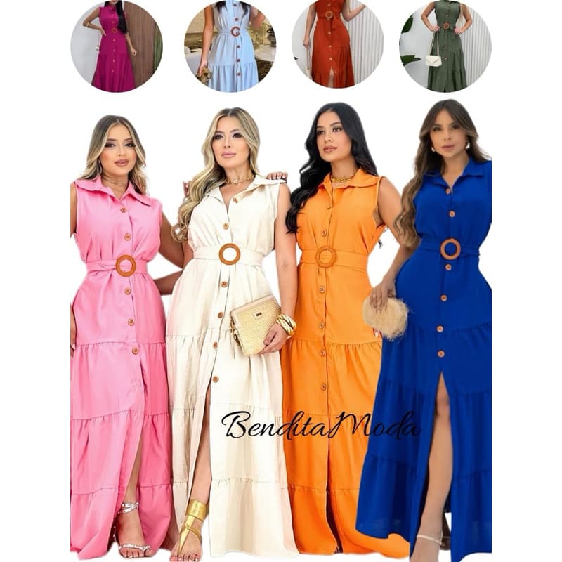 VESTIDO LONGO FEMININO VERÃO LUXO FESTA ELEGANTE ESTILOSO MODA EVANGÉLICA FEMININA ROUPA EVANGÉLICOS
