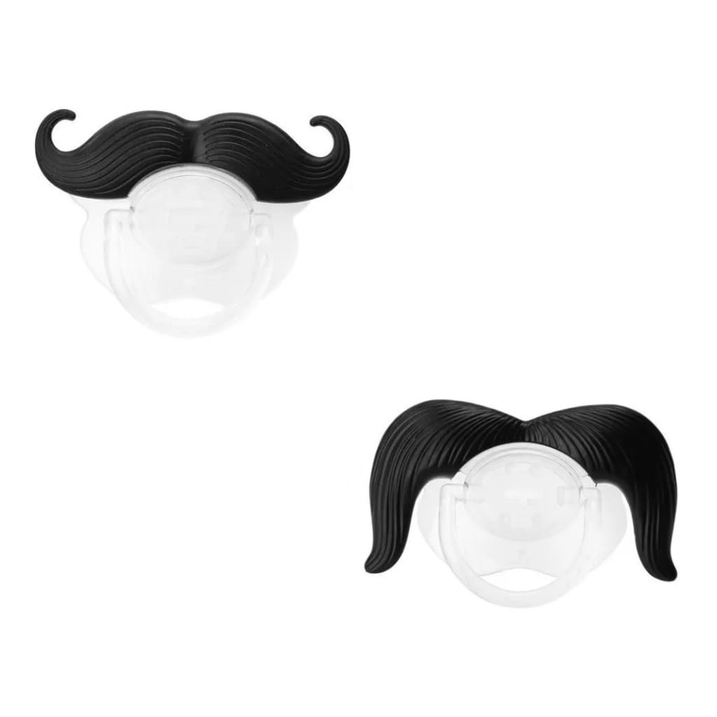 Chupeta Engraçada Divertida Bigode Boca Bico Bebê Silicone.