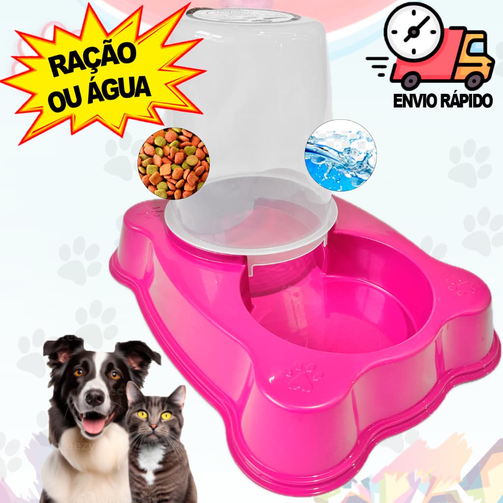 Comedouro ou Bebedouro Automático Ração ou Agua Cachorro e Gato
