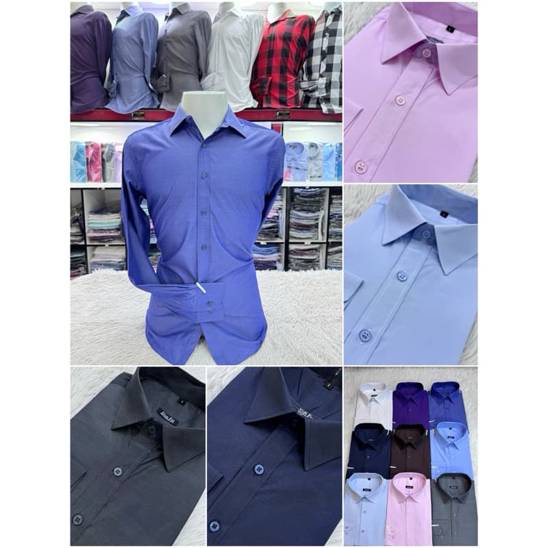 Camisa Social Masculina Slim Fit Tecido Jacquard Manga Longa Sem Bolso- Ester Social
