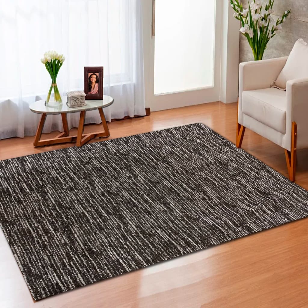 Tapete 2,00 M X 1,35 M Promoção Sala Quarto Escritório Antiderrapante Geométrico Quadriculado