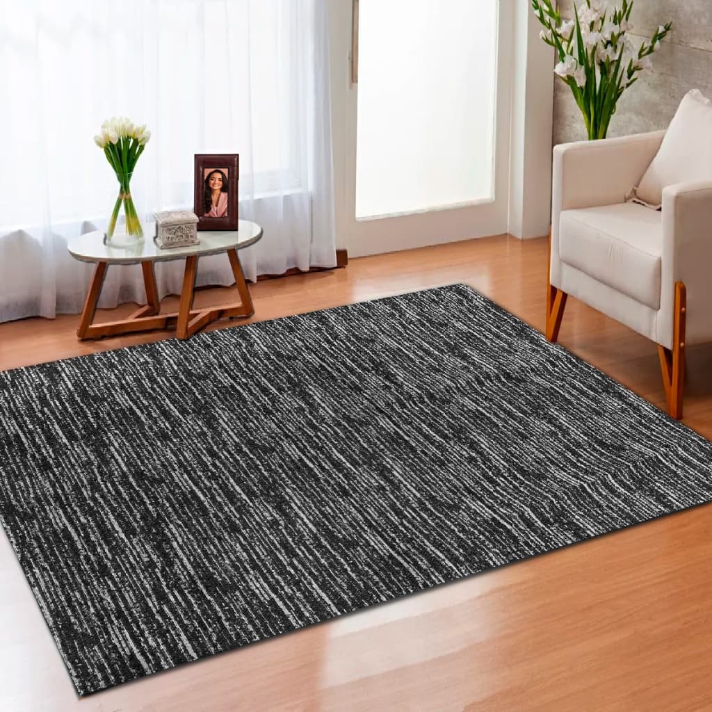 Tapete Sala Quarto Escritório 2,00 M X 1,35 M Promoção Antiderrapante Geométrico Quadriculado