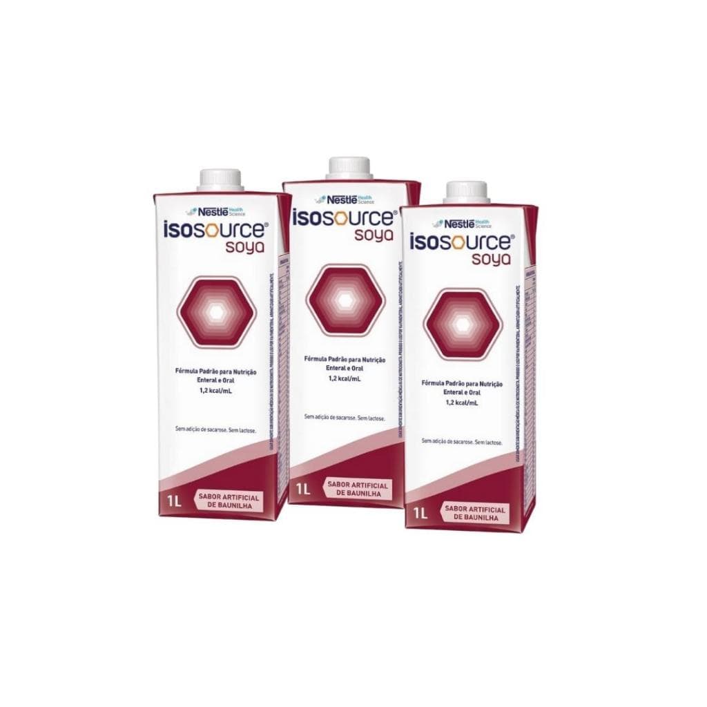 Isosource Soya 1.2kcal Nestle 1L - Kit 3 Unidades