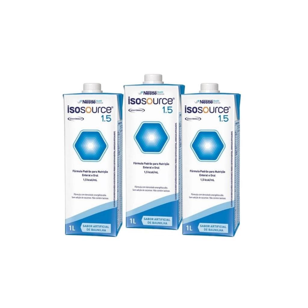 Isosource 1.5 Baunilha Nestlé 1L - Kit 3 unidades