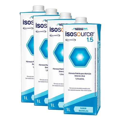 Isosource 1.5 Nestle 1L - Kit 4 unidades