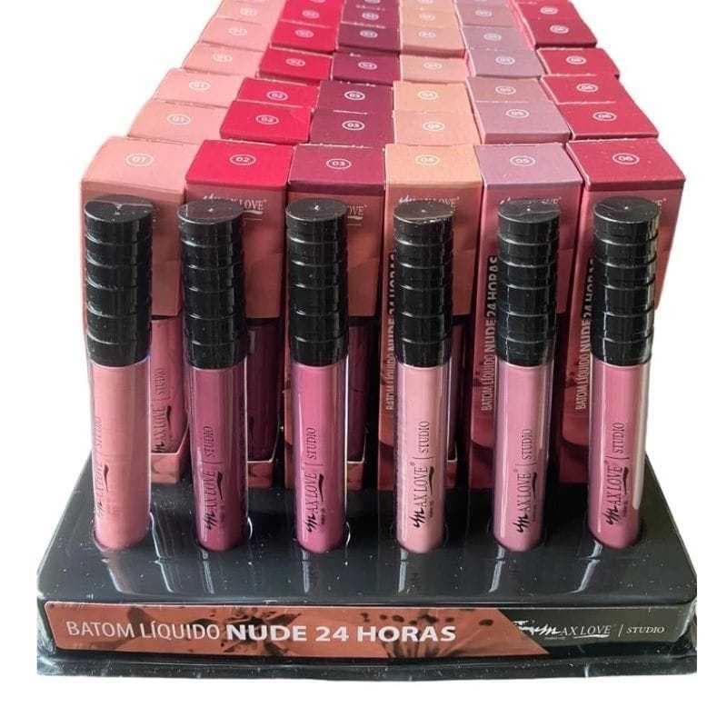 Max Love Batom 24 horas e longa duração Matte Líquido cor 01 ao 06