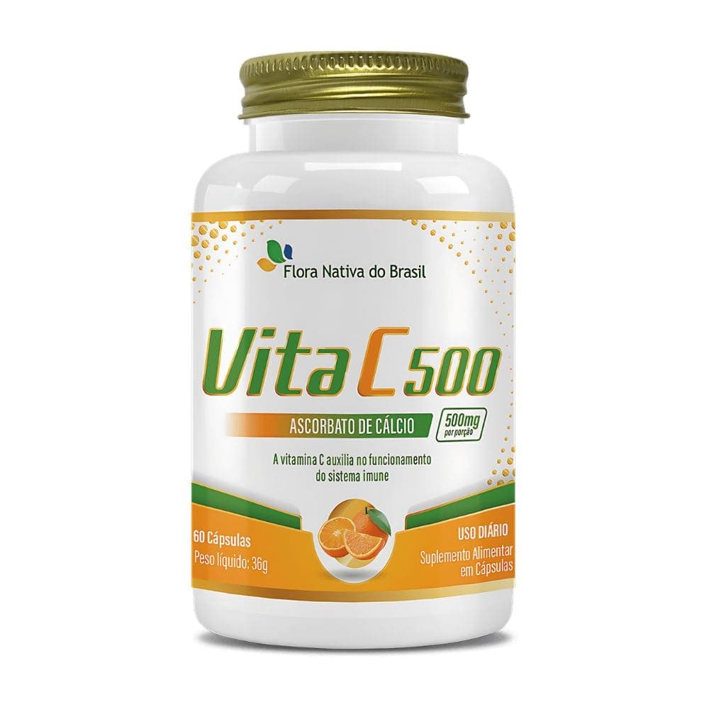 Vita C 500 ( Vitamina C 500mg / Dose 1111% IDR) 60 Caps Flora Nativa