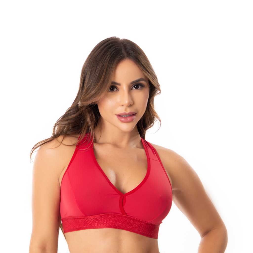 Top Fitness de Poliamida Suplex Liso Sem Bojo Reforçado Feminino Roupas Para Academia, Corrida Ginástica Revenda
