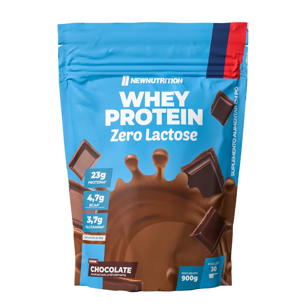 Whey Protein Concentrado Zero Lactose 900g Sabor Chocolate