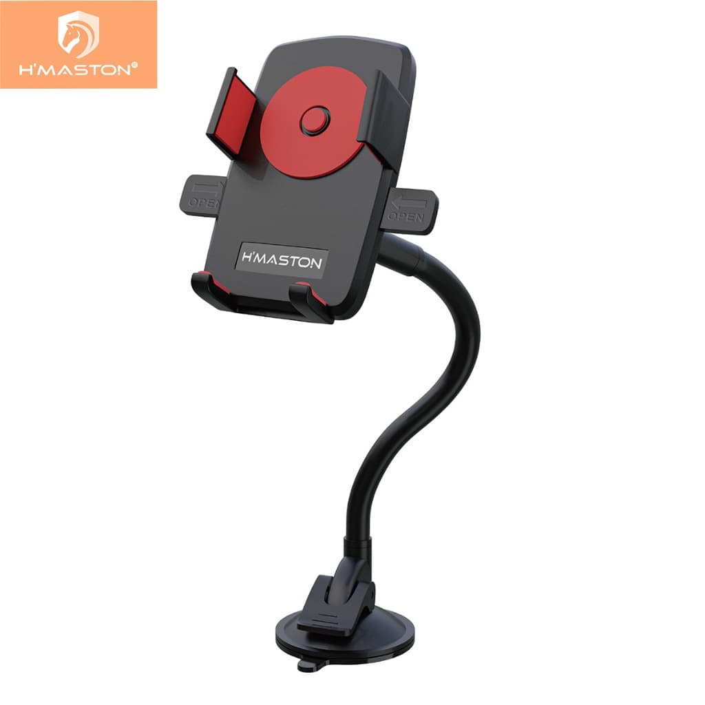 H'maston CJ-13 Suporte Veicular Carro Para Celular 360º Fixação Ventosa Haste Firme Ajustável