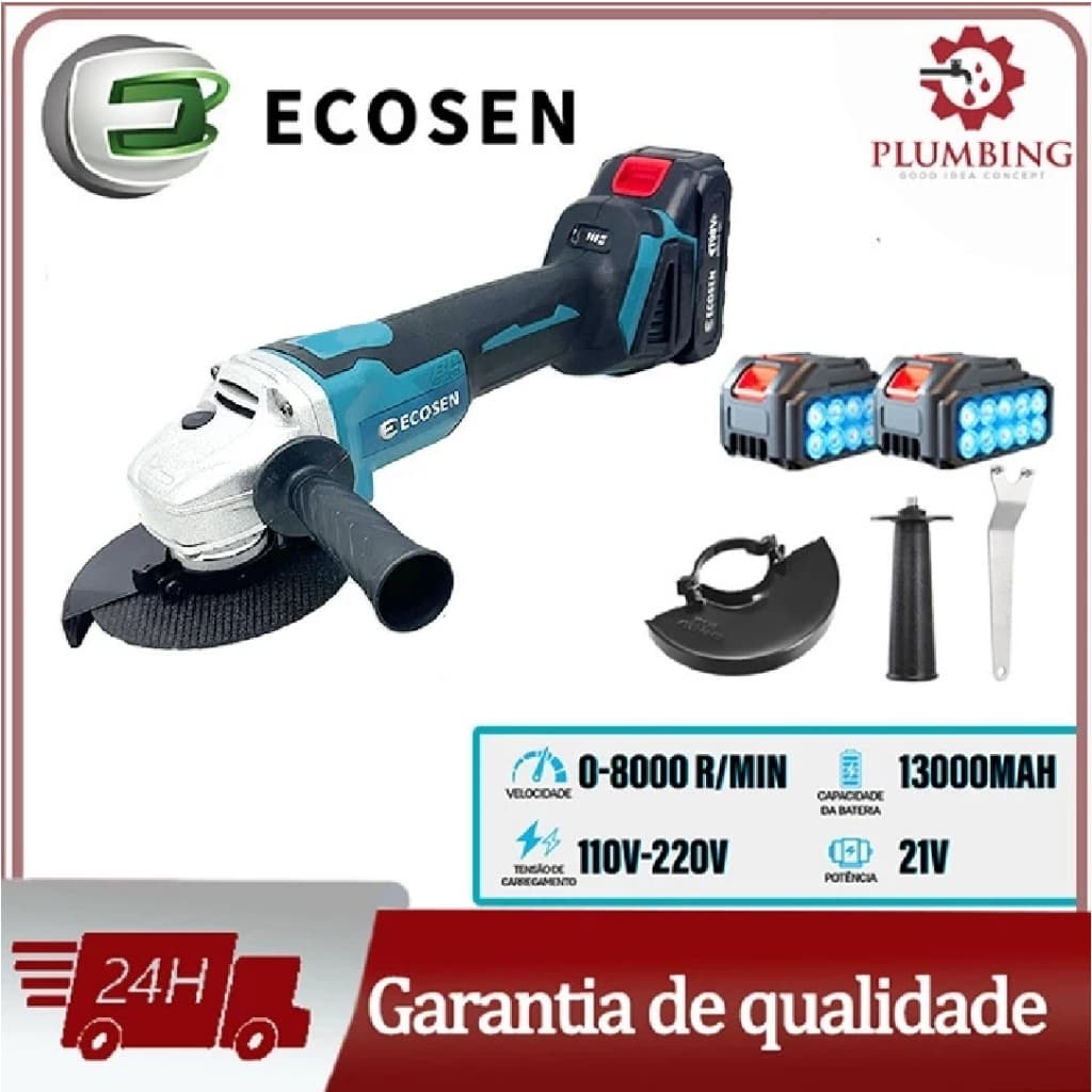 Esmerilhadeira Angular Politriz/lixadeira E Esmerilhadeira  0-8000 r/min Li-ion Multifunções115mm 125mm