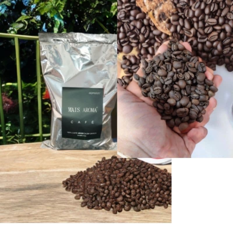 café em grão torrado  cem grama arábica torra media