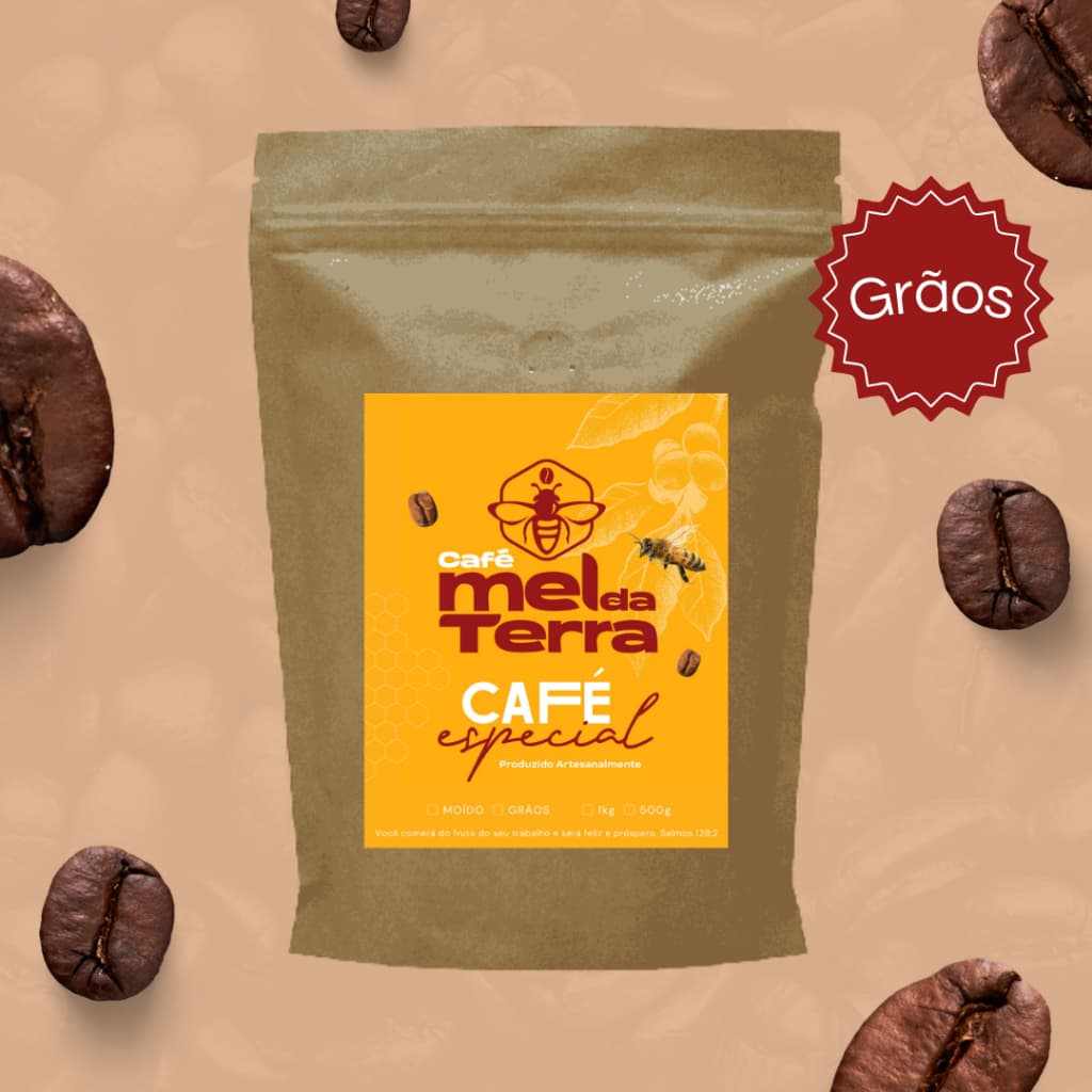 Café Especial Torrado em Grãos 1Kg - Café Mel da Terra