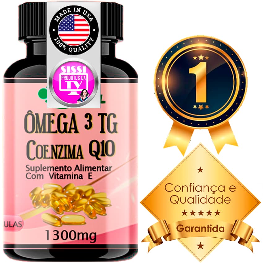 Coenzima q10 Ubiquinol 120mg - Ômega 3 1000mg TG - Vitamina E