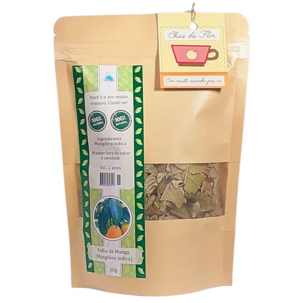Chá de Folha de Manga 100% Orgânico 30g (FAZEMOS SEU BLEND PERSONALIZADO COM AS ERVAS DISPONÍVEIS)