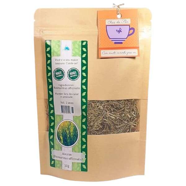 Chá de Alecrim 100% Orgânico 50g (FAZEMOS SEU BLEND PERSONALIZADO COM AS ERVAS DISPONÍVEIS)