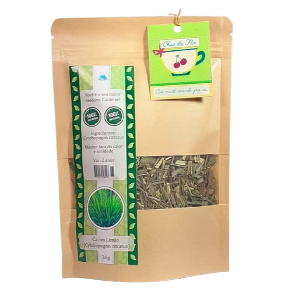 Chá de Capim Limão 100% Orgânico 30g (FAZEMOS SEU BLEND PERSONALIZADO COM AS ERVAS DISPONÍVEIS)