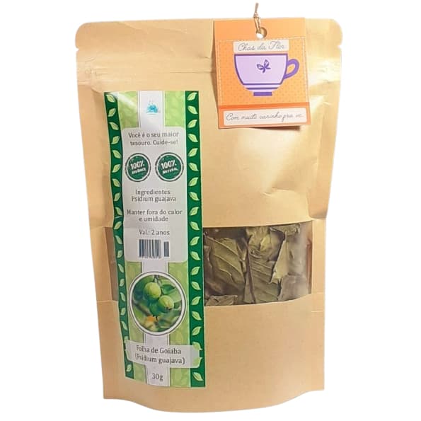Chá de Folha de Goiaba100% Orgânico 30g (FAZEMOS SEU BLEND PERSONALIZADO COM AS ERVAS DISPONÍVEIS)