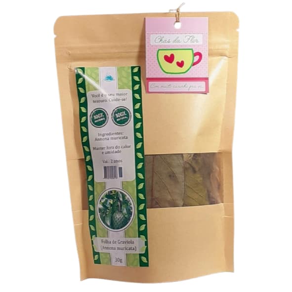 Chá de Folha de Graviola 100% Orgânico 30g (FAZEMOS SEU BLEND PERSONALIZADO COM AS ERVAS DISPONÍVEIS)