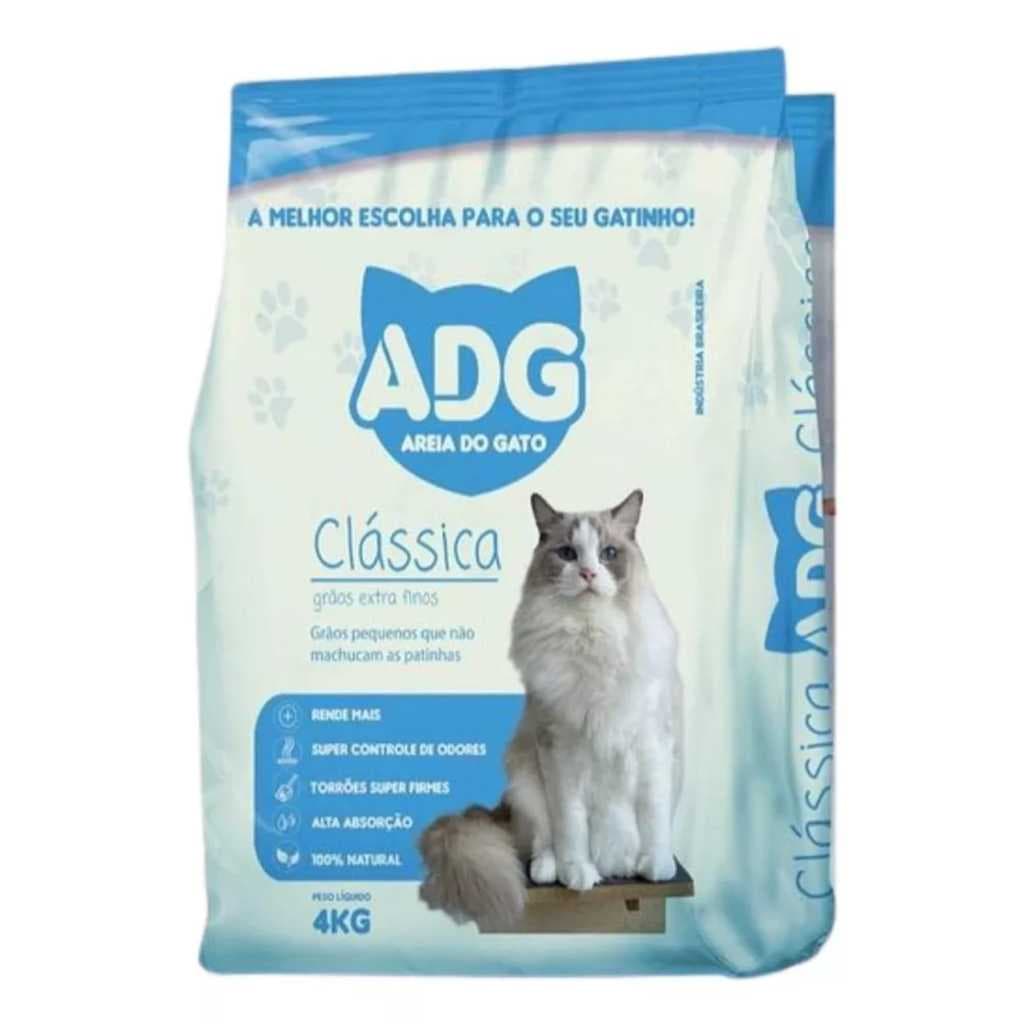 Areia Sanitária Para Gatos 4kg Areia Para Gato Grãos Finos Clássica