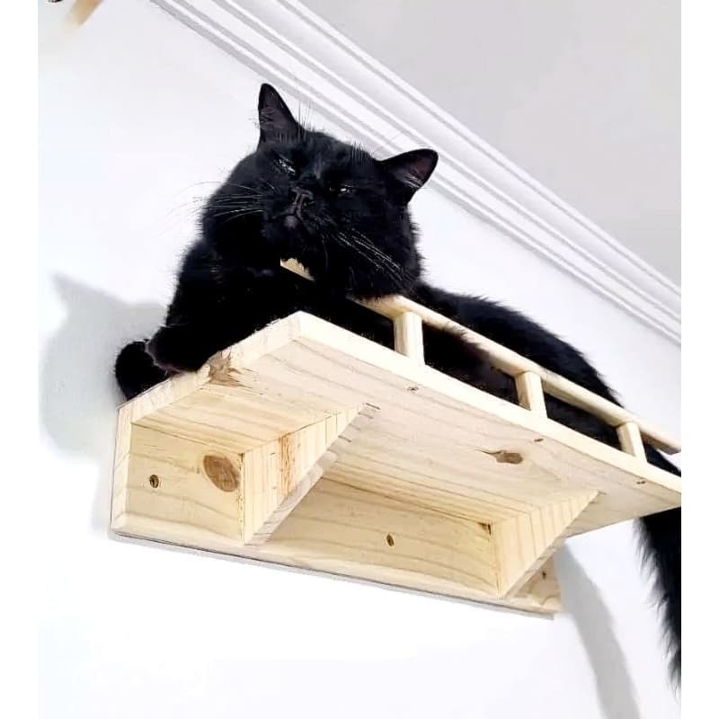 Ponte Para Gato Prateleira Decorada de Passagem Suporte na Parede
