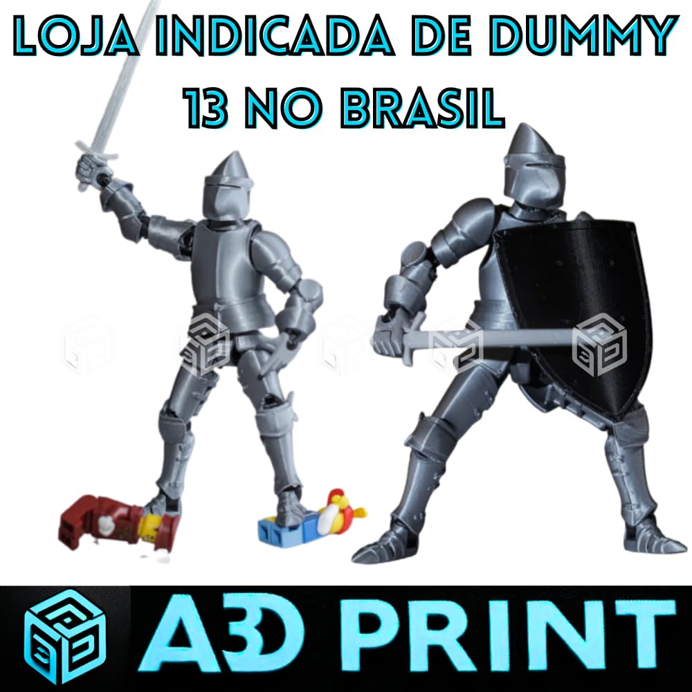 Boneco Dummy 13 Medieval Armadura - Articulado Action Figure Brinquedo Varias Posições 3D