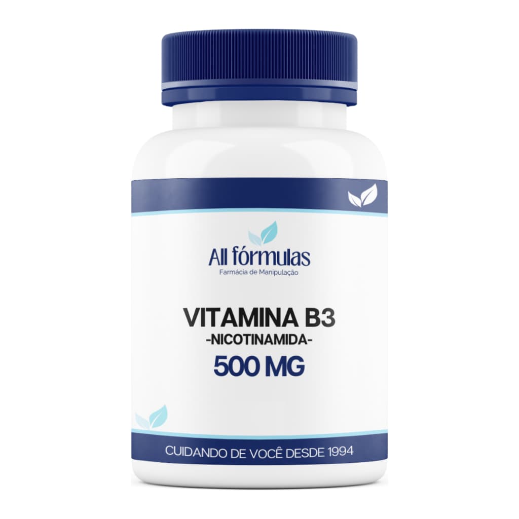 Vitamina B3 Nicotinamida 500mg - 60, 120, 180 Cápsulas