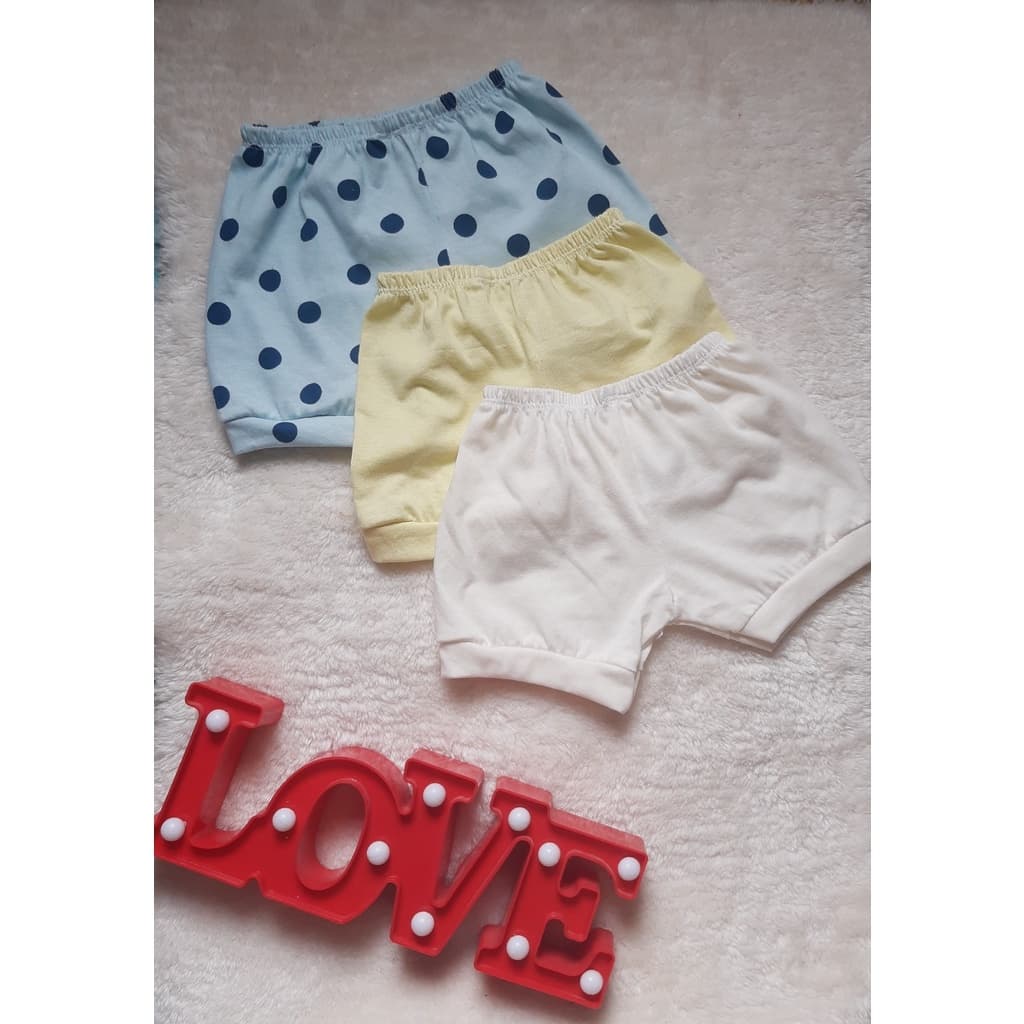 Kit 6 Shorts Tapa-Fralda Infantil | 100% Algodão | Bebê Menino e Menina | P M G