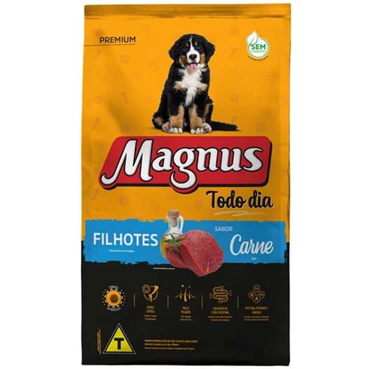 Granel Ração Magnus Todo Dia Carne para Cães Filhotes 1k