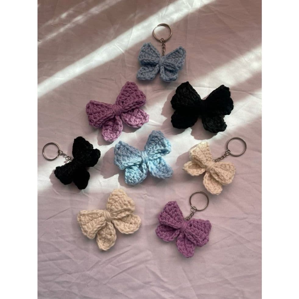 kit  2 Chaveiros de laço em amigurumi/Crochê/Artesanato/Pingente