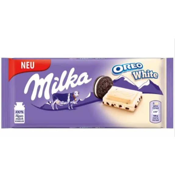 CHOCOLATE MILKA OREO BRANCO 100G IMPORTADO