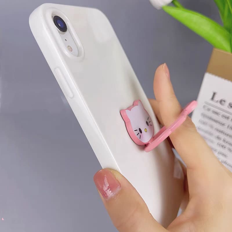 Suporte para celular universal Anel Formado Gatinho Kitty Fofo Para Capinha Celular 3D Apoio Mesa