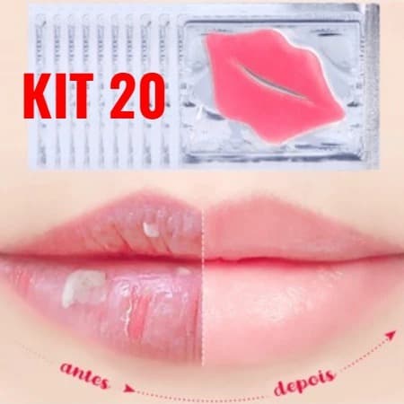 20 Máscara Hidratante Labial De Mel de colágeno com cristal hidratante para lábios Secos
