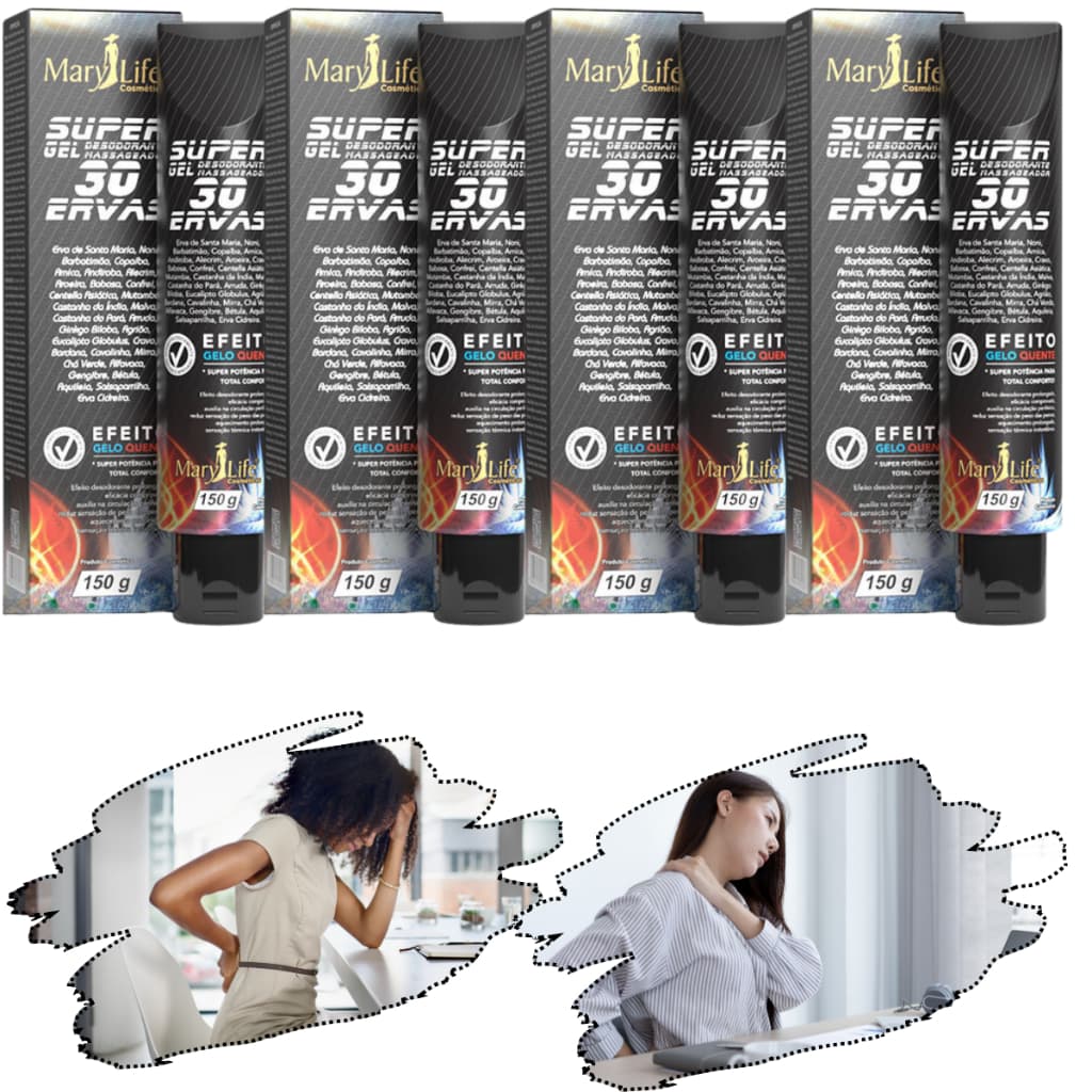 Kit 4 Pomadas 30 Ervas 150g Original Alivio Corporal Imediato e Garantido