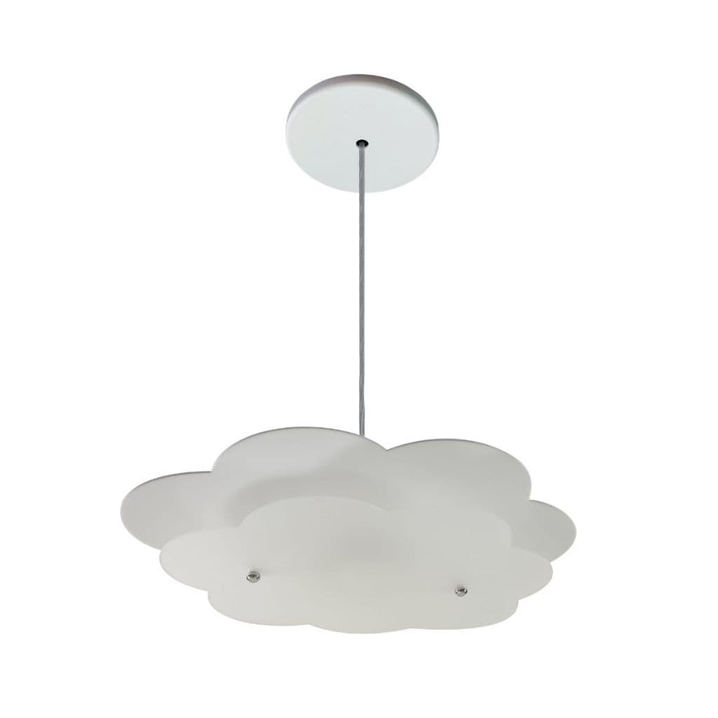 Lustre Pendente Infantil Nuvem Branca Luminária Criativa Quarto Bebê Menino Menina LED Branco