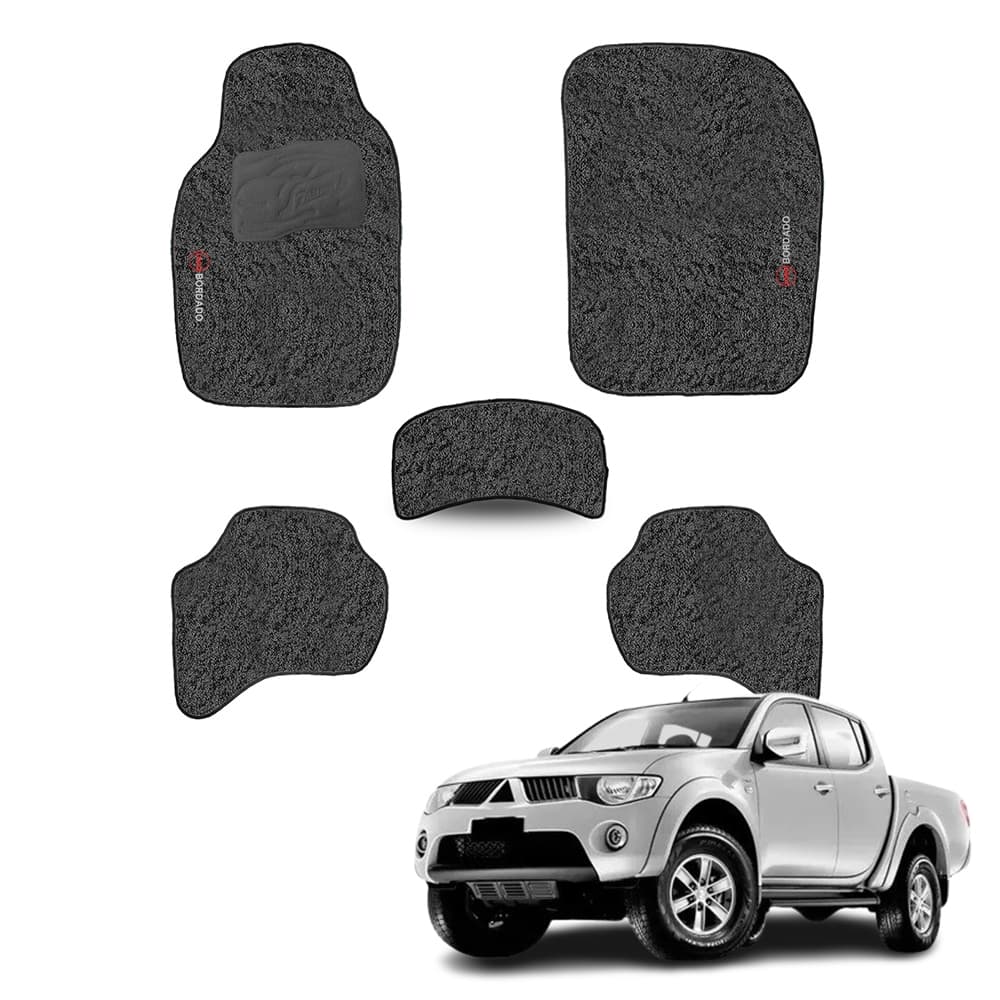 Tapete L200 Triton 2008 a 2017 Carpete Automotivo Jogo de Tapetes para Carro 5 Peças