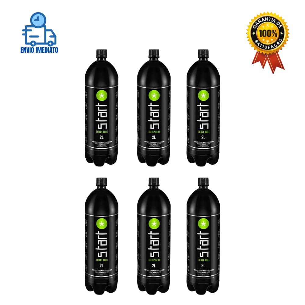 kit com 6x Energéticos Start Energy Drink 2 Litros - 6 Unidades Envio Imediato