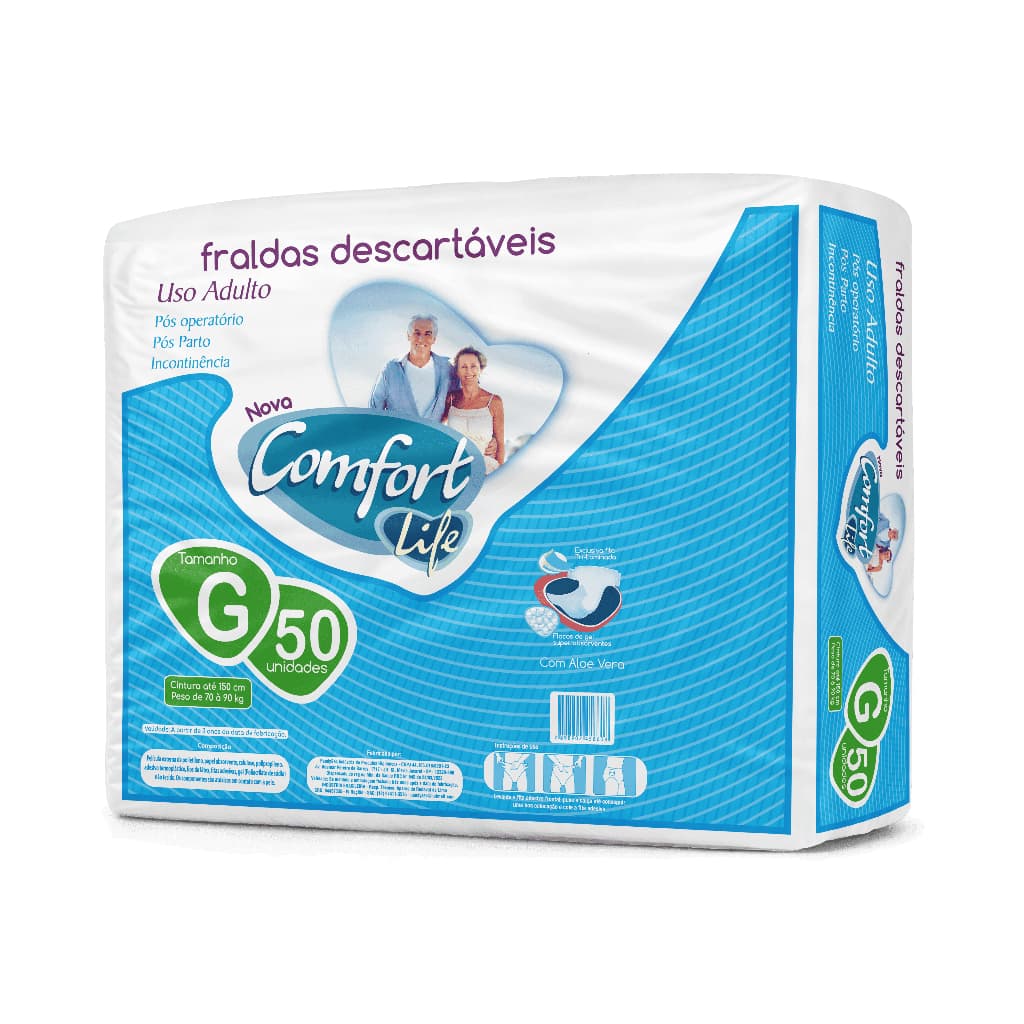 Fralda Descartável Geriátrica Adulto Comfort Life G Direto da Fábrica Revenda Barato