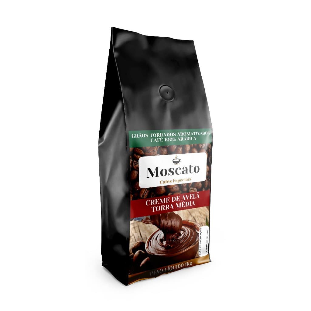 Café em Grãos Arábica Gourmet Aromatizado Creme de Avelã /TORRA MÉDIA