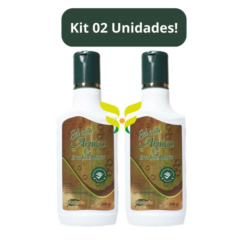 Kit Com 2 Unidades Gel Com Arnica e Erva Santa Maria 200g Alquimia Cosméticos