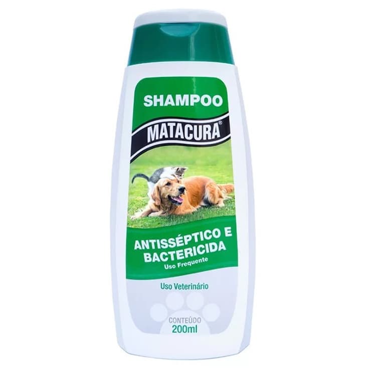 Shampoo Antisséptico e Bactericida Para Cães e Gatos - Matacura 200ml