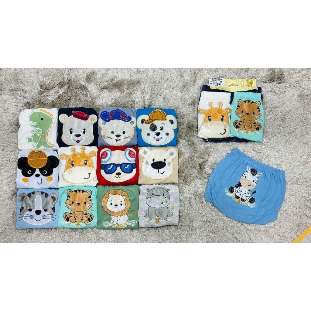 Kit Tapa-Fralda Bordado 3D Masculino – 3 Peças (RN Baby)