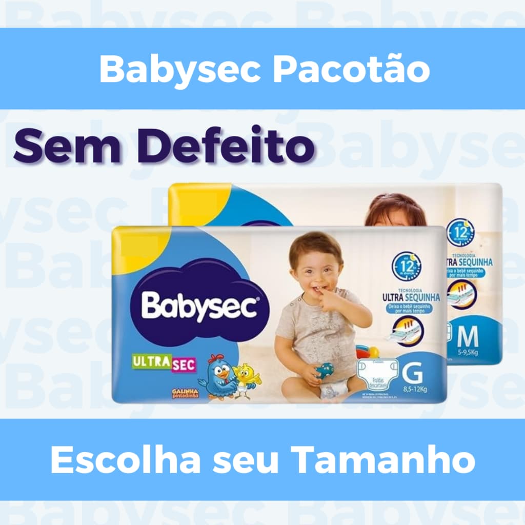 Kit com 2 Pacotes Fralda Descartável na Promoção Babysec Galinha Pintadinha (Atacado) - Todos os tamanhos