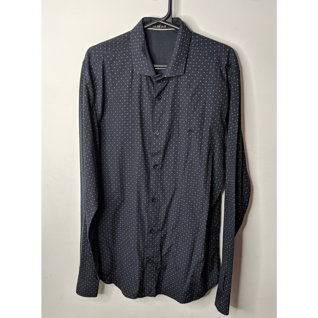 BLUSA SOCIAL  - PRETA (desapego) - SLIM FIT MX-72