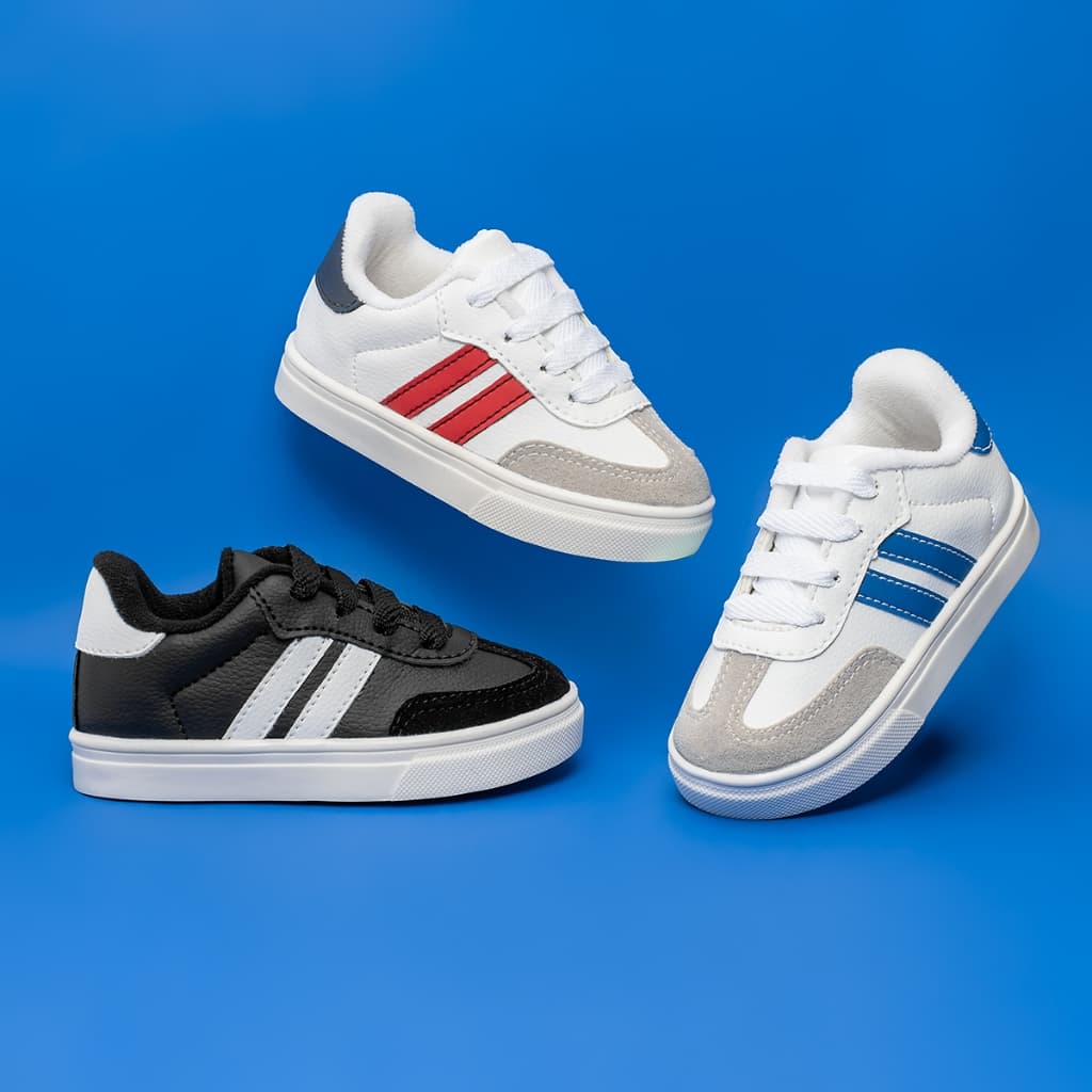 Tênis Masculino Infantil Casual Recortes Menino Funfy 340A Confortável e Estiloso