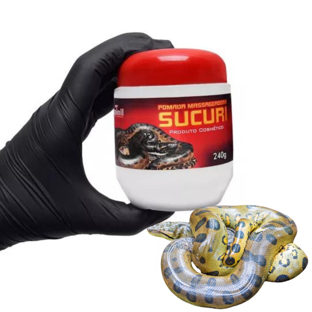 Pote Creme Massageador Sucuri 240g Incrível ação contra dores musculares