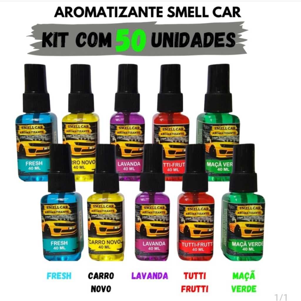 Kit 50 Cheirinho Carro de Luxo 40ml cada Qualidade Carro Grife Aromatizante Automotivo Essência